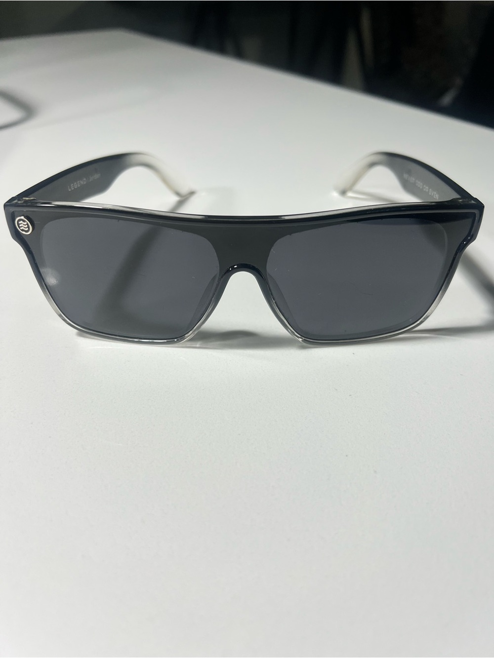 NEVEN JORDAN Polarized Men's Black Rectangular Sunglasses